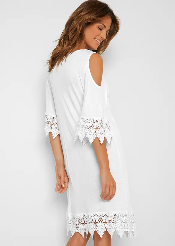 Transparante strandjurk van viscose, bonprix