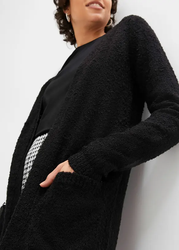 Lang vest van bouclé, bonprix