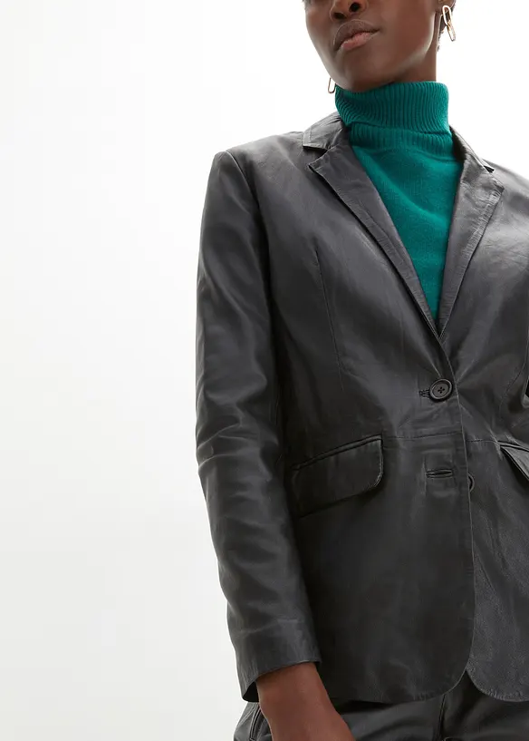 Leren blazer van lamsnappa, bonprix