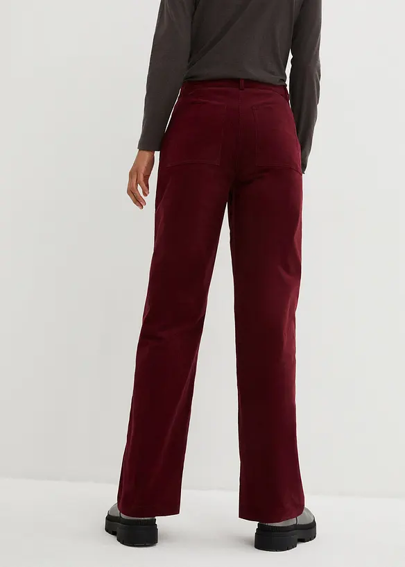 Corduroy broek in Marlene Dietrich stijl van biologisch katoen, bonprix