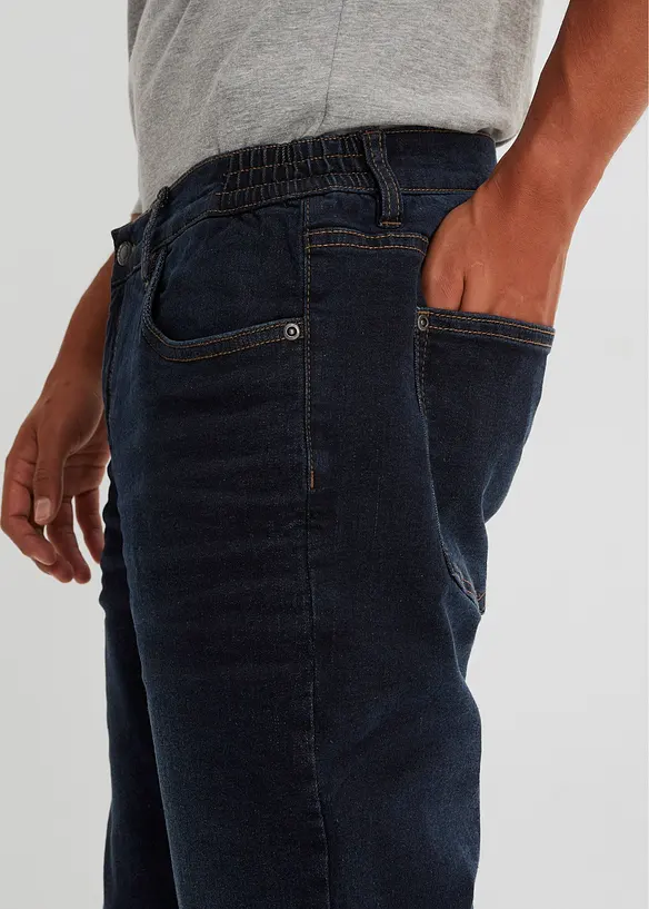 Relaxed fit stretch thermojeans met comfortband, straight, bonprix