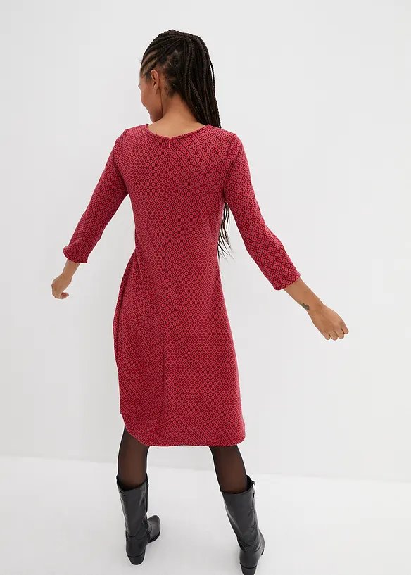Punto di roma jurk met jacquard patroon, bonprix