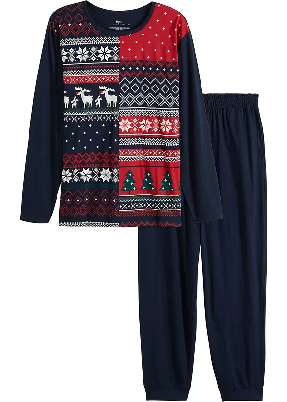 Pyjama van katoen met lange mouwen, bonprix
