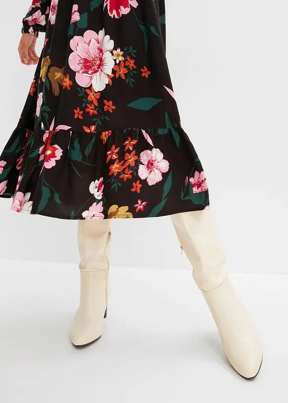 Midi jurk van soepele viscose, bonprix