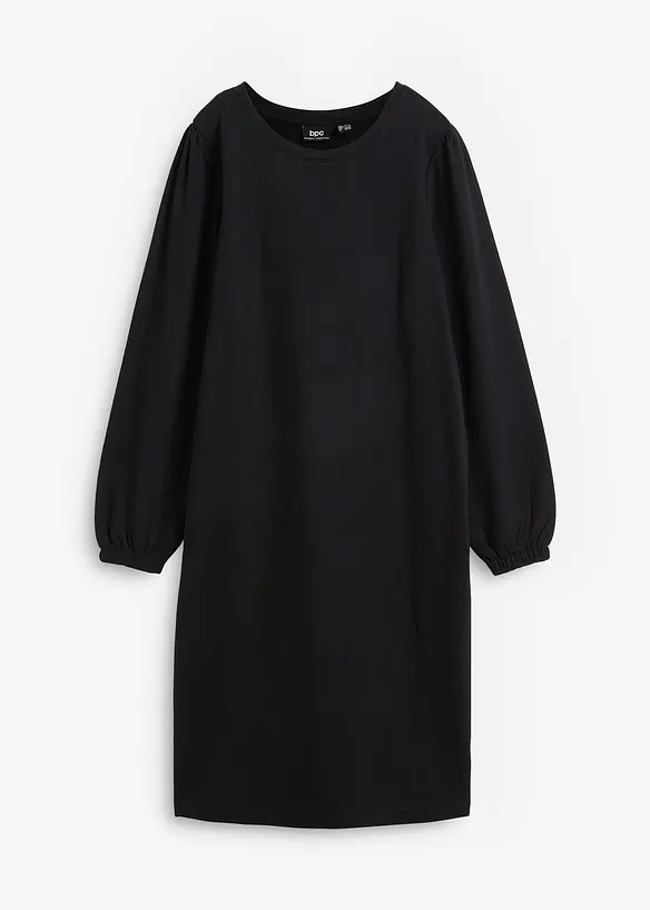 Sweatjurk met ballonmouwen en split, bonprix
