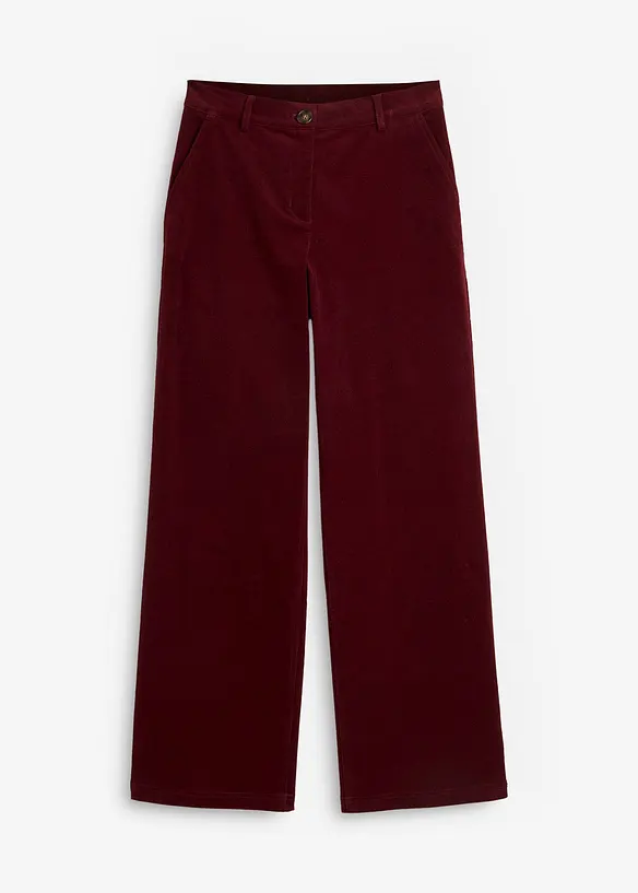 Corduroy broek in Marlene Dietrich stijl van biologisch katoen, bonprix