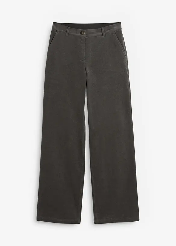 Corduroy broek in Marlene Dietrich stijl van biologisch katoen, bonprix