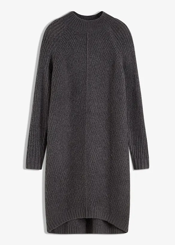 Gebreide high-low jurk, bonprix