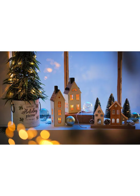 Windlicht huis (set van 2), bonprix