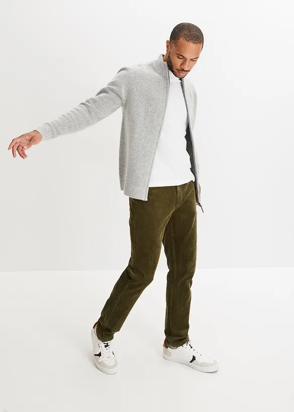 Slim fit stretch corduroy broek met comfort fit, bonprix