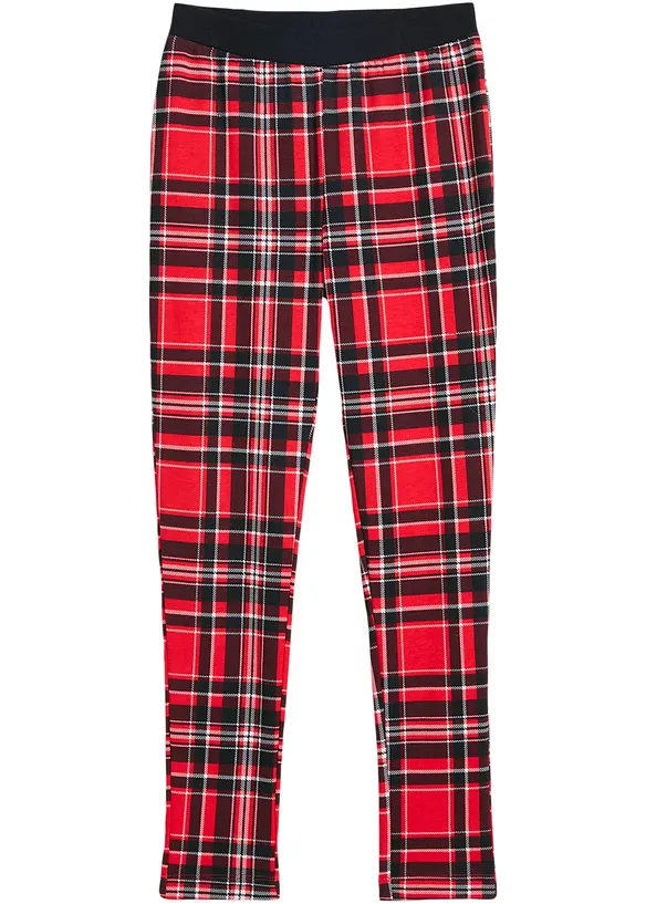 Meisjes geruite thermo legging, bonprix