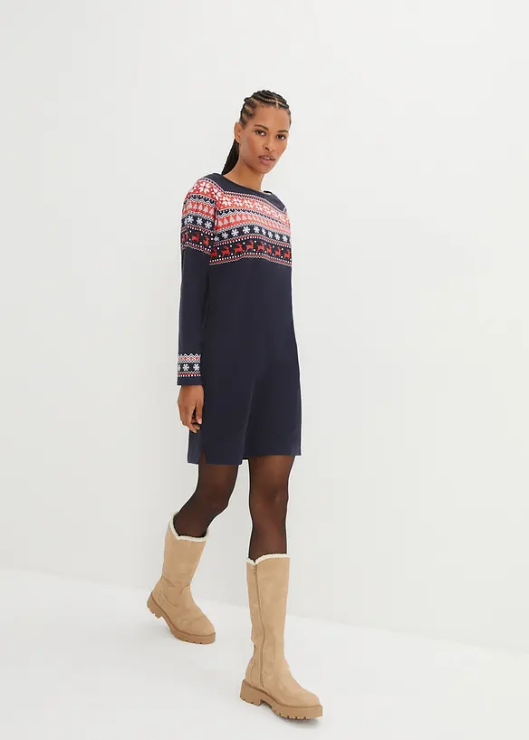 Sweatjurk met Noors patroon, bpc bonprix collection