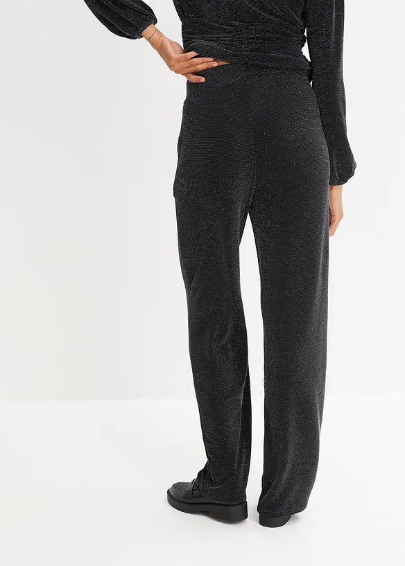 Jersey broek met glitter, bonprix