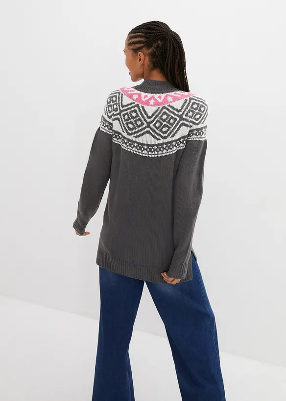 Noorse trui met zijsplitten, bonprix
