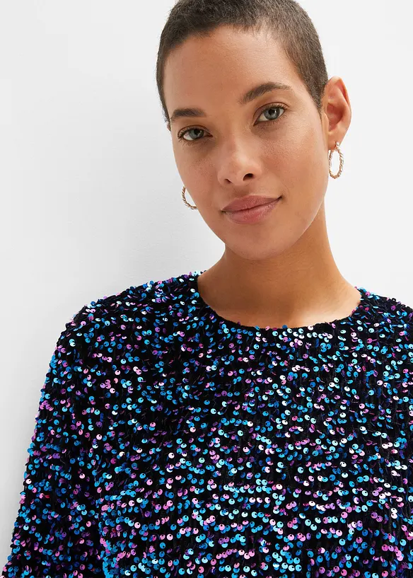 Shirt met pailletten, bonprix