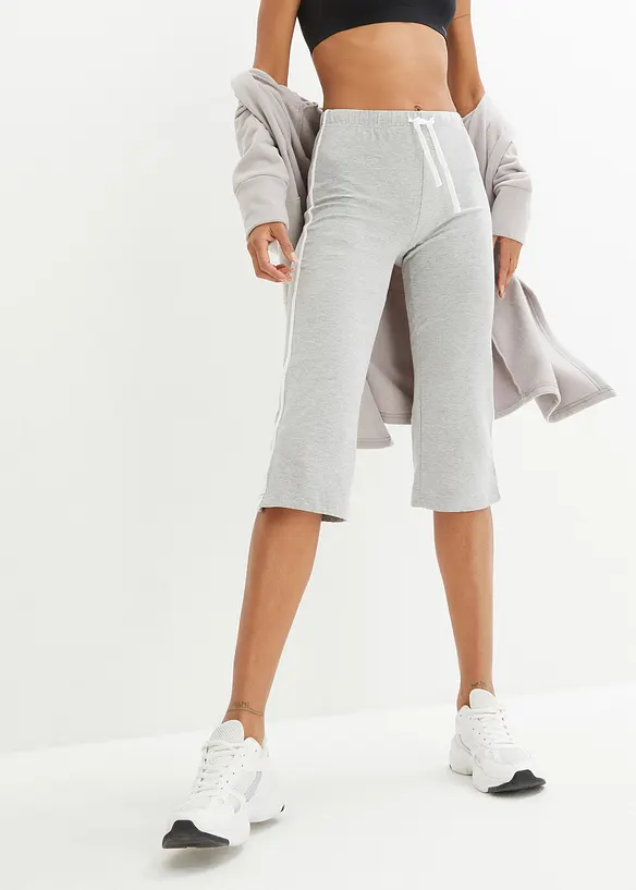 Sport capri in een katoenmix met stretch (set van 2), bonprix