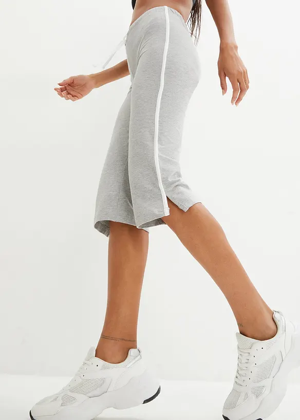 Sport capri in een katoenmix met stretch (set van 2), bonprix