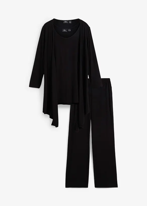 Loungewear huispak met viscose (3-dlg. set), bonprix