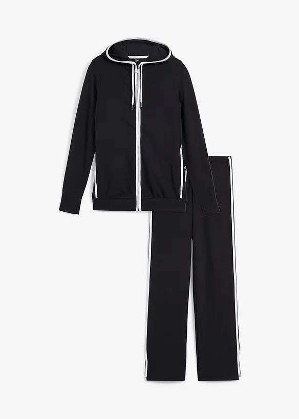 Stretch joggingpak van katoen (2-dlg. set), bonprix