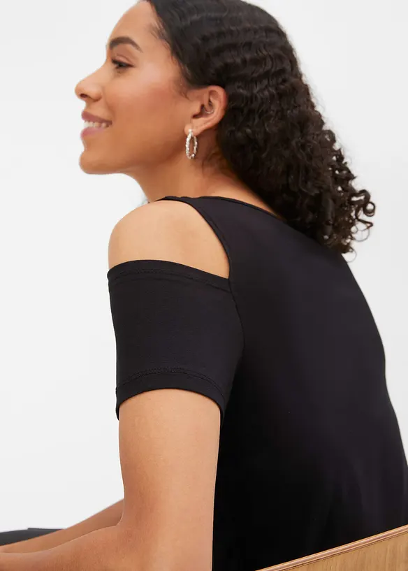 Shirt met stras en cut-outs, BODYFLIRT