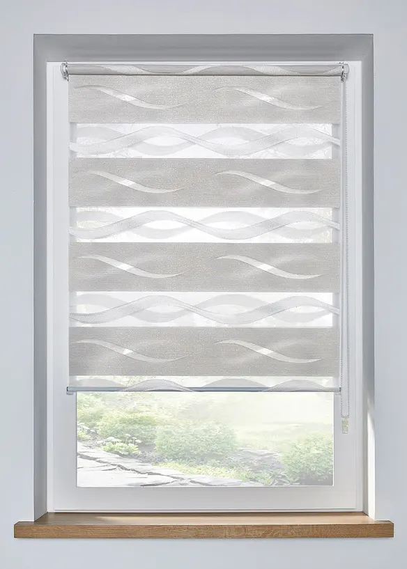 Duo rolgordijn van jacquard, tweekleurig, bonprix