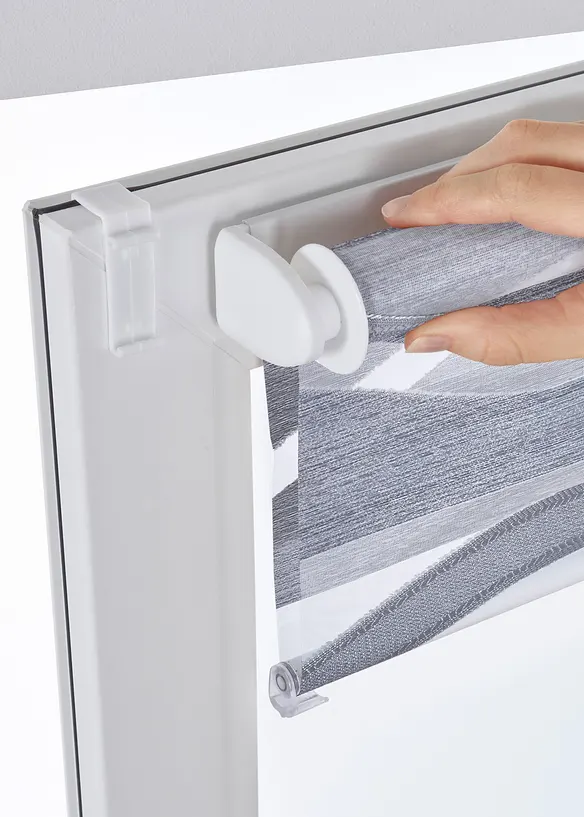 Duo rolgordijn van jacquard, tweekleurig, bonprix
