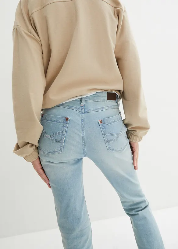 Bootcut stretch jeans, mid waist, bonprix