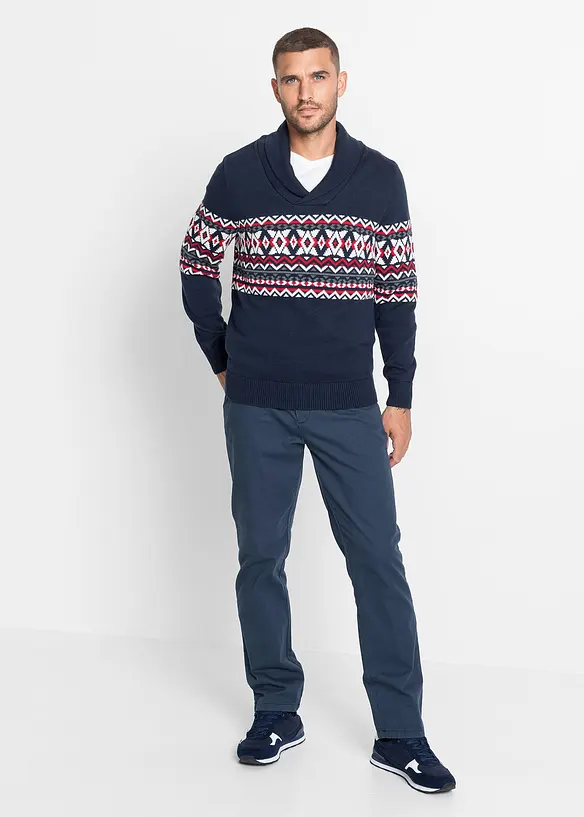 Regular fit chino van puur katoen, straight, bonprix