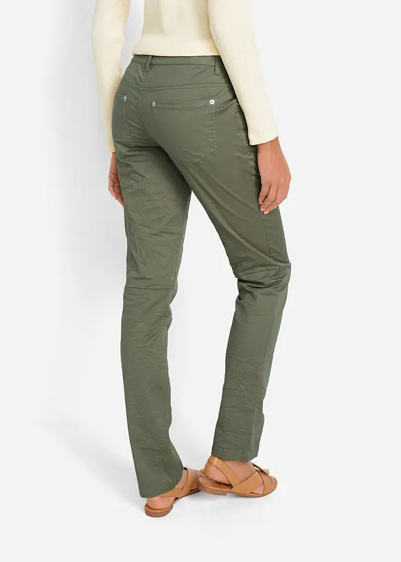 Stretch broek in crashed look, bonprix