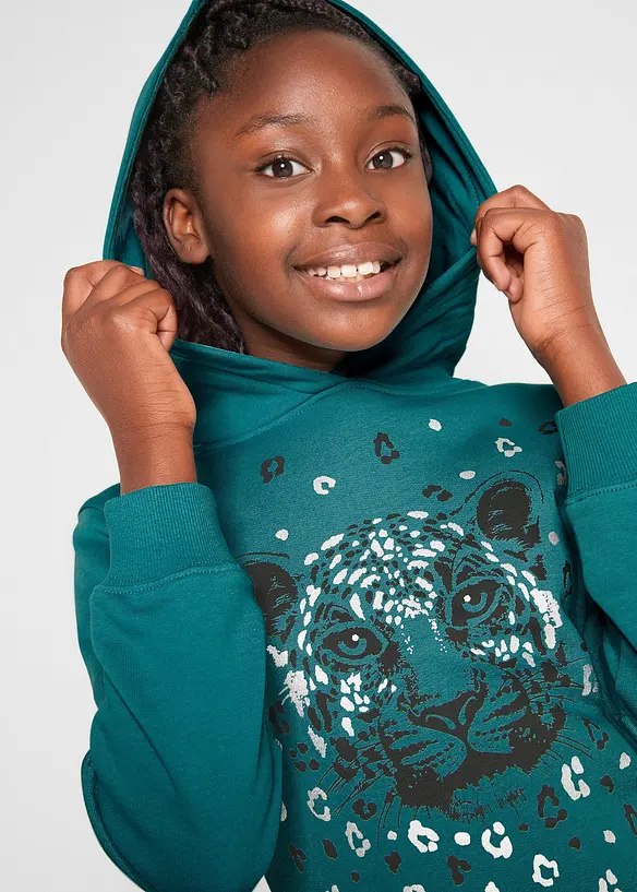 Meisjes hoodie en legging (2-dlg. set) van een katoenmix, bonprix