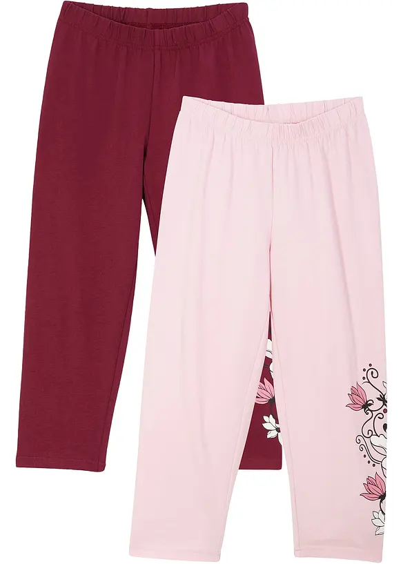 Capri legging met biologisch katoen (set van 2), bonprix