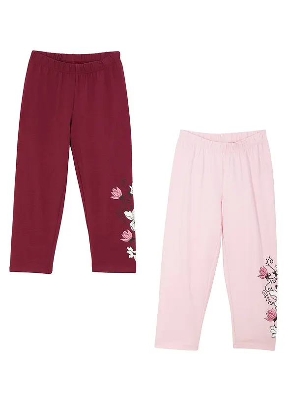 Capri legging met biologisch katoen (set van 2), bonprix
