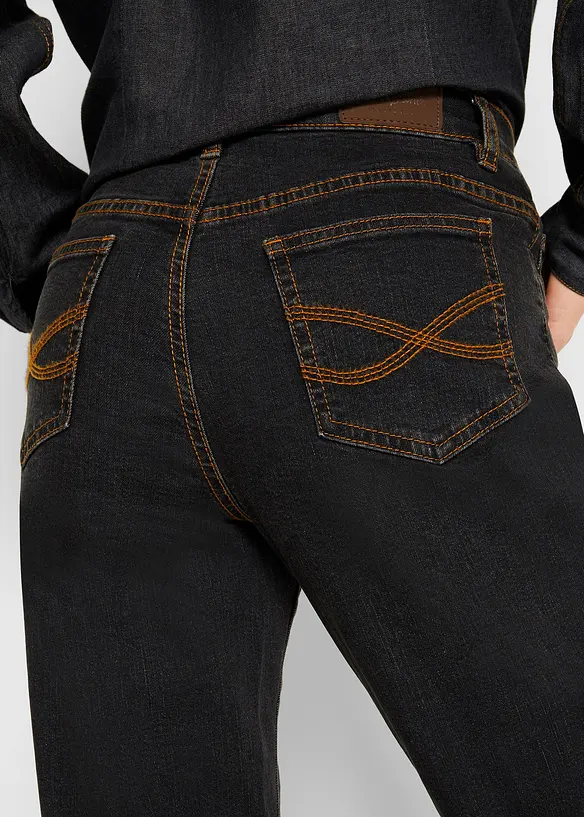 Mom jeans mid waist, long, bonprix