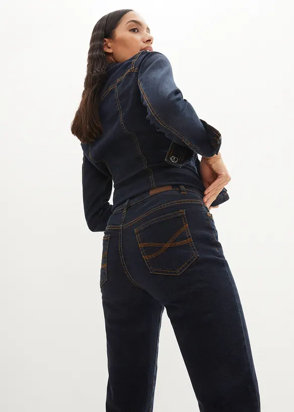 Mom jeans mid waist, long, bonprix