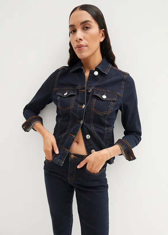 Mom jeans mid waist, long, bonprix