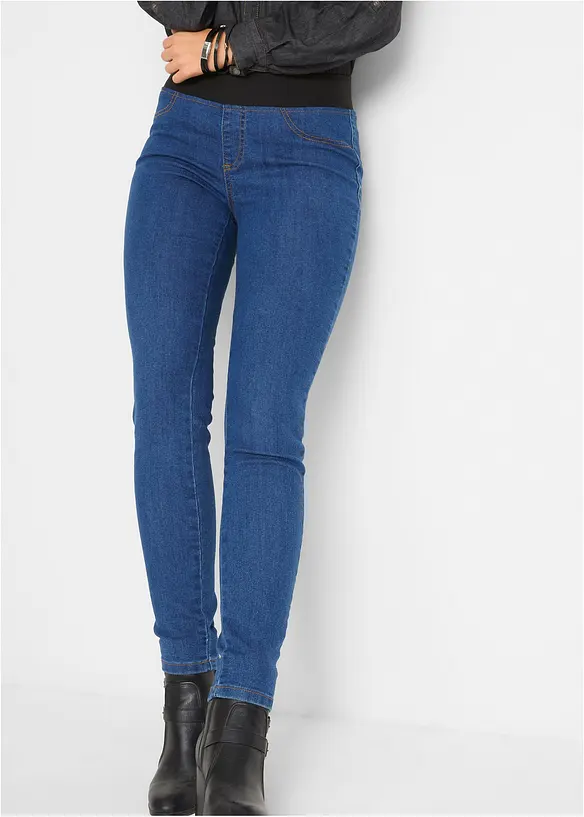 Jeanslegging met een elastische band (set van 2), bonprix