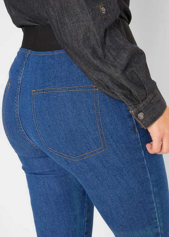 Jeanslegging met een elastische band (set van 2), bonprix