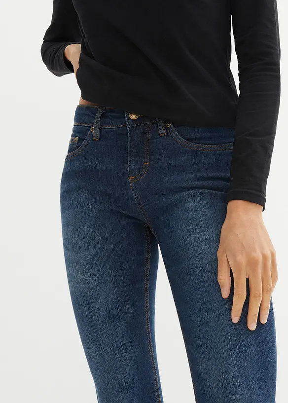 Bootcut stretch jeans, mid waist, bonprix