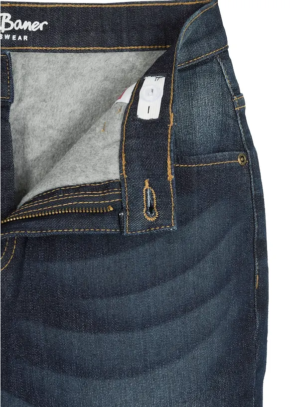 Thermojeans met fleece voering, slim fit, straight, bonprix
