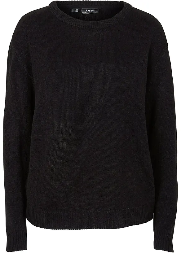 Gebreide trui met ronde hals, bonprix