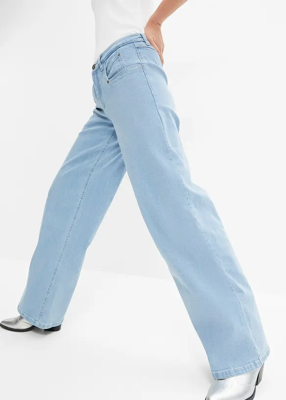 Wijde jeans met siernaden, RAINBOW