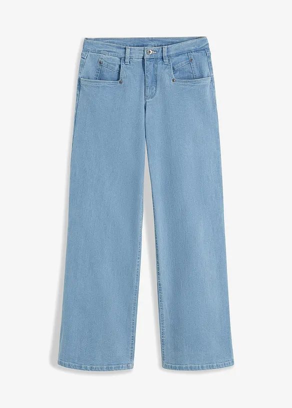 Wijde jeans met siernaden, RAINBOW