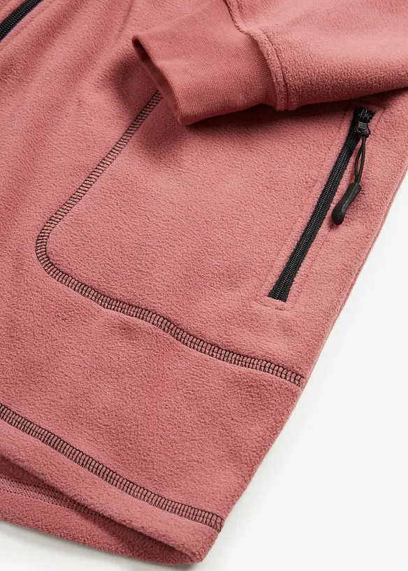 Fleece vest met ritszakken, bonprix