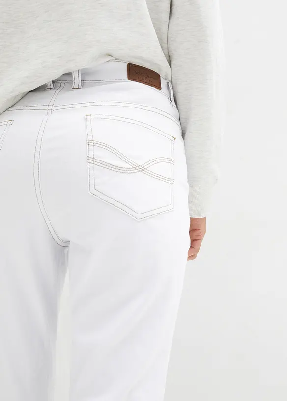 Stretch jeans mid waist, straight, bonprix