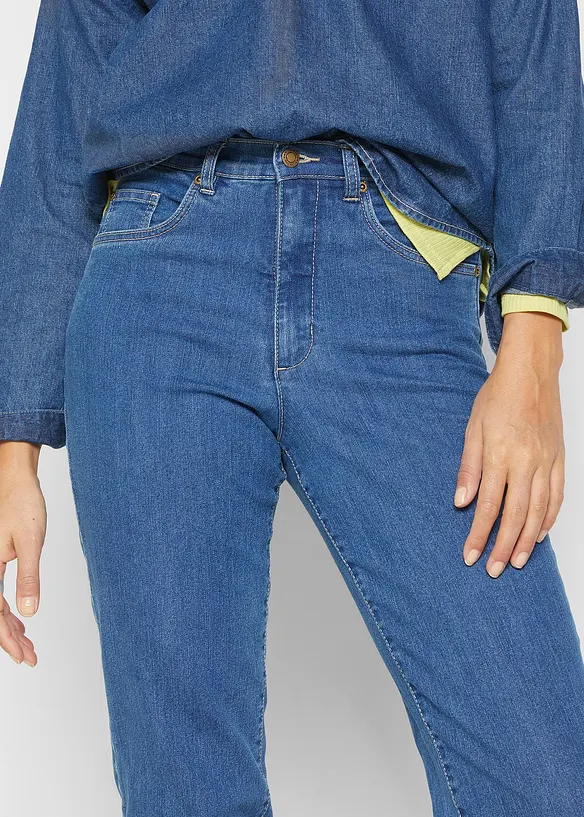 Mom jeans met high waist en stretch, bonprix