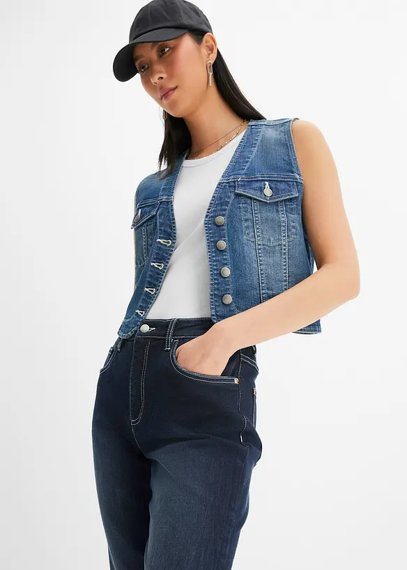 High waist stretch jeans, straight, bonprix
