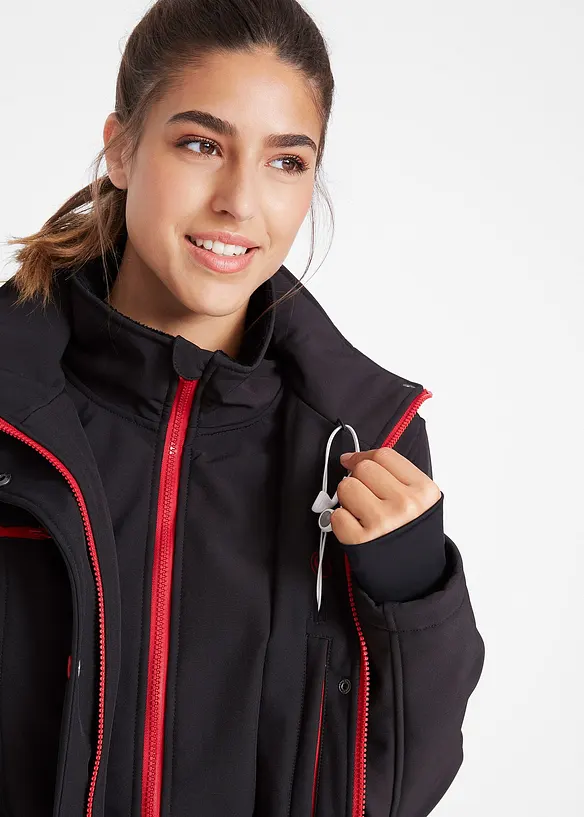 Lange stretch softshell jack, waterafstotend, bonprix