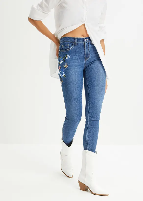 Skinny jeans, mid waist, bonprix