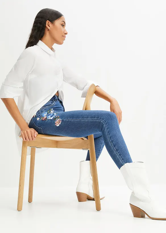 Skinny jeans, mid waist, bonprix
