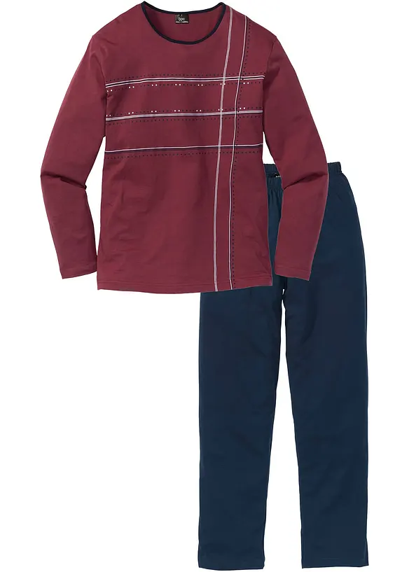 Pyjama met katoen en lange mouwen, bonprix